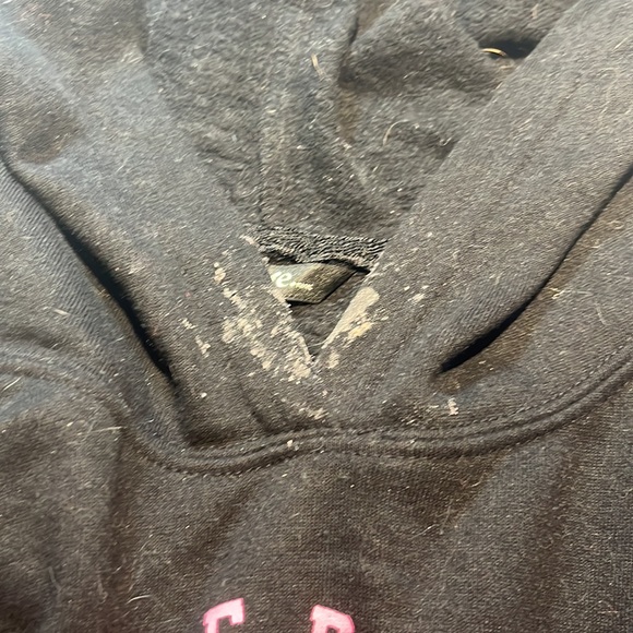 Soft and comfy black, pink, Silver and grey unicorn cropped hoodie - Picture 2 of 7